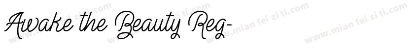 Awake the Beauty Reg字体转换
